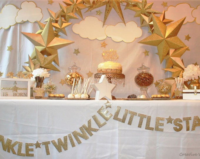 Twinkle Twinkle Little Star Banner | Baby Shower, Birthday Party, First Birthday