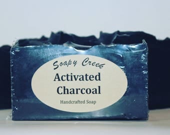 Activated Charcoal Soap, All Natural Soap, Handmade Soap, Tea Tree Essential Oil, Vegan Soap, Homemade Soap, Bar Soap, Soaps, Charcoal Soap