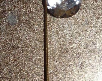 Vintage Swarovski SC Mark Gold Tone Teardrop Stick, Hat Pin