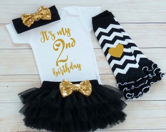 2nd Birthday Outfit Girl, Second Birthday Outfit, 2nd Birthday Girl Shirt, Birthday Gift, Second Birthday Girl Bodysuit, 2nd Birthday Girl