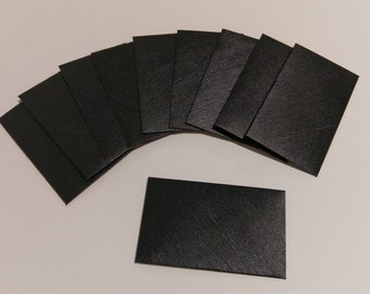 Mini Handmade Envelopes, Gift Card Envelopes, Business Card Envelopes, Black Small Envelopes, Gift Envelopes - set of 10