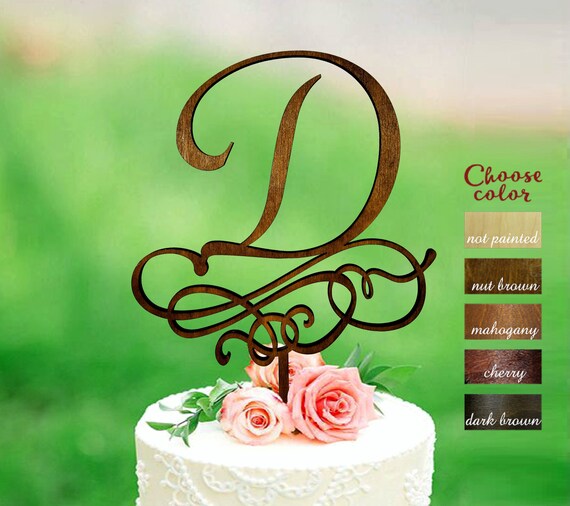 Letter D Cake Topper Wedding Rustic Letter D Cake Topper Wedding Rustic