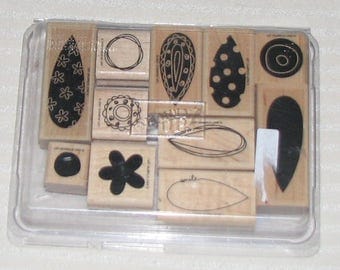 Stampin Up PICK A PETAL Complete Mounted Lot of 11 Scrapbooking Card Making Crafting Retired