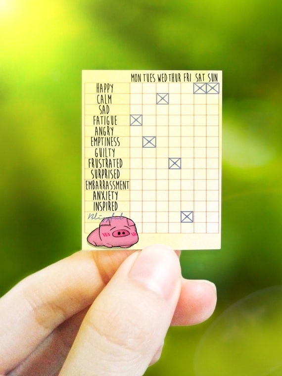 Daily Mood Tracker Erin Condren Planner Stickers Printable