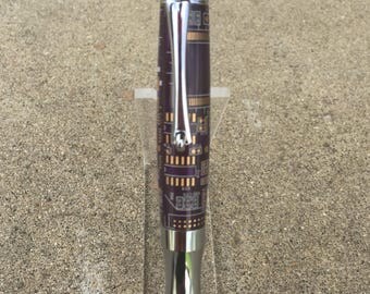 Dark Purple Computer Circuit Board Pen