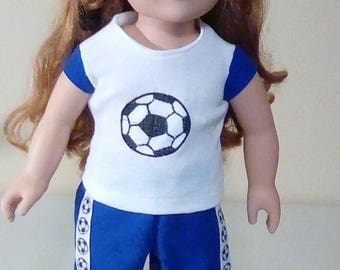 18 inch doll soccer outfit