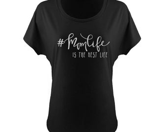 Mom Life is the Best Life off the Shoulder T-Shirt, Mom Life is the Best Life Slouchy T-Shirt
