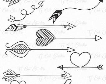 Arrow vector, Circles arrow svg, Arrow Monogram svg, Arrow frames svg, Arrow monogram frames, Svg Files for Silhouette Cameo or Cricut