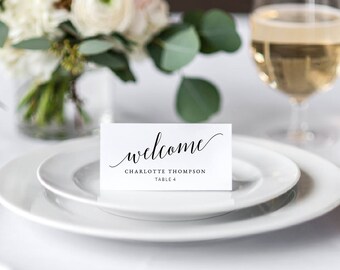 Wedding Place Cards Template | Printable Wedding Place Cards | Editable Wedding Place Cards | DIY Wedding Place Cards | Wedding Escort Cards