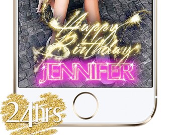 Happy Snapchat Geofilter Birthday, Snapchat Filter Birthday, 21st Birthday Geofilter, Snapchat 30th Birthday Filter, Birthday Snap chat