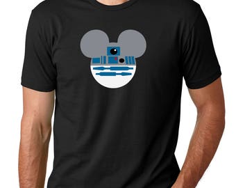 R2-D2 Shirt - Mickey Mouse Shirt - Star Wars Shirt - Disney Inspired T Shirt- Disney Shirt - Disney Men's Shirt