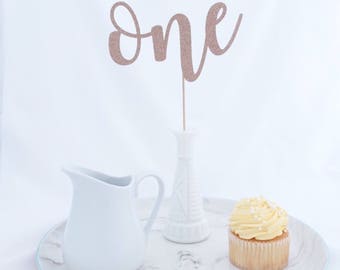 First Birthday Cake Topper, One Cake Topper, First Brithday, 1st Birthday Decorations, Gold Glitter Party, 1 Cake Topper, Smash Cake Topper