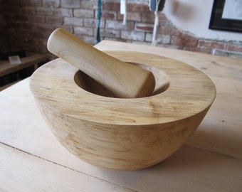 Handmade Spalted Pestle and Mortar