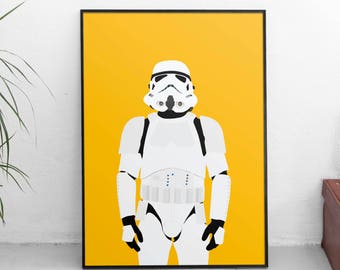 PRINTABLE STAR WARS Art, Wall Art Print,Instant Download Art, Printable Stormtrooper Illustration, Home Decor Print, Handmade Wall Art Print
