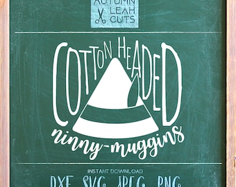 Cotton Headed Ninny Muggins -- SVG, PNG, Jpeg, DXF cut file for Silhouette, Cricut -- Instant Download Clipart - Christmas Printable Art