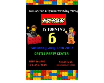 LEGO BIRTHDAY PARTY Invitation