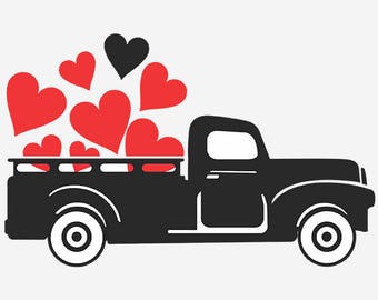 Download Valentine truck svg | Etsy