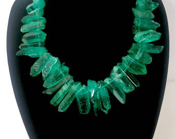 Emerald Green Crystalline Necklace