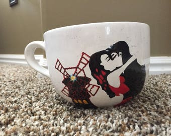 Hand Painted Moulin Rouge Bowl