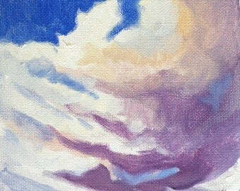 Clouds 5x7 Original Oil Painting