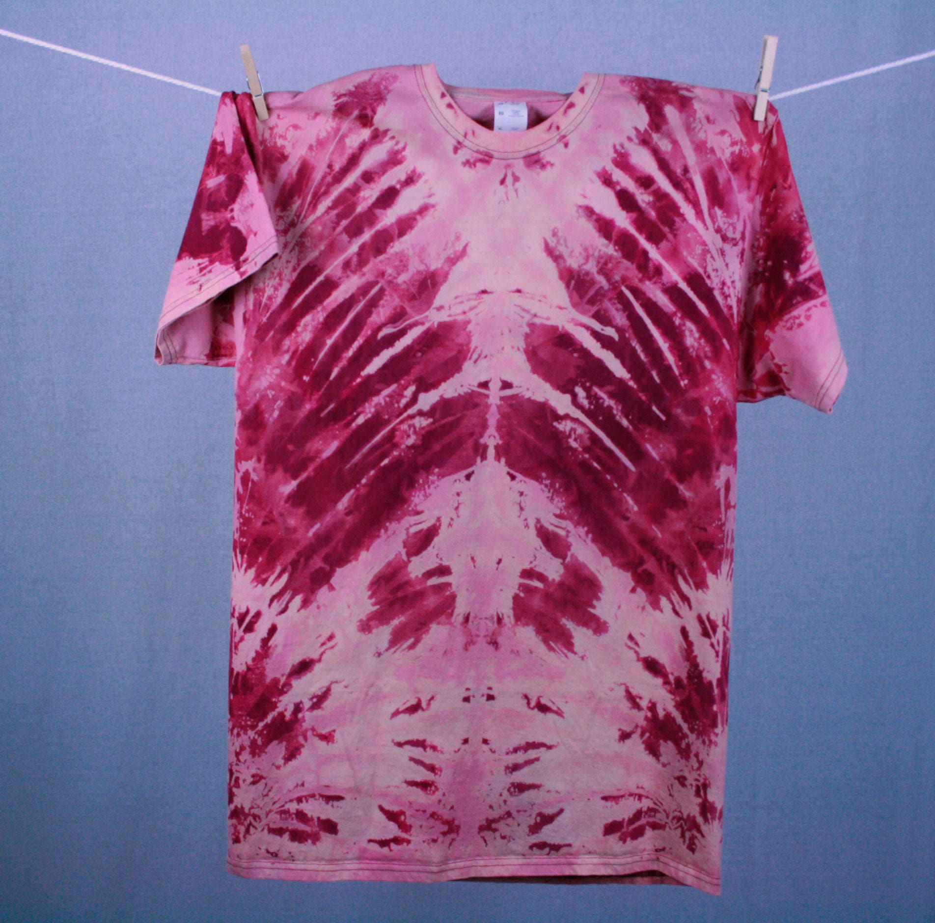 bleach tie dye maroon