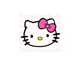 2 for 1 Hello Kitty SVG and Studio3 Cut File - Hello Kitty Cricut Designs - Hello Kitty Stencil Hello Kitty Silhouette Files Hello Kitty SVG