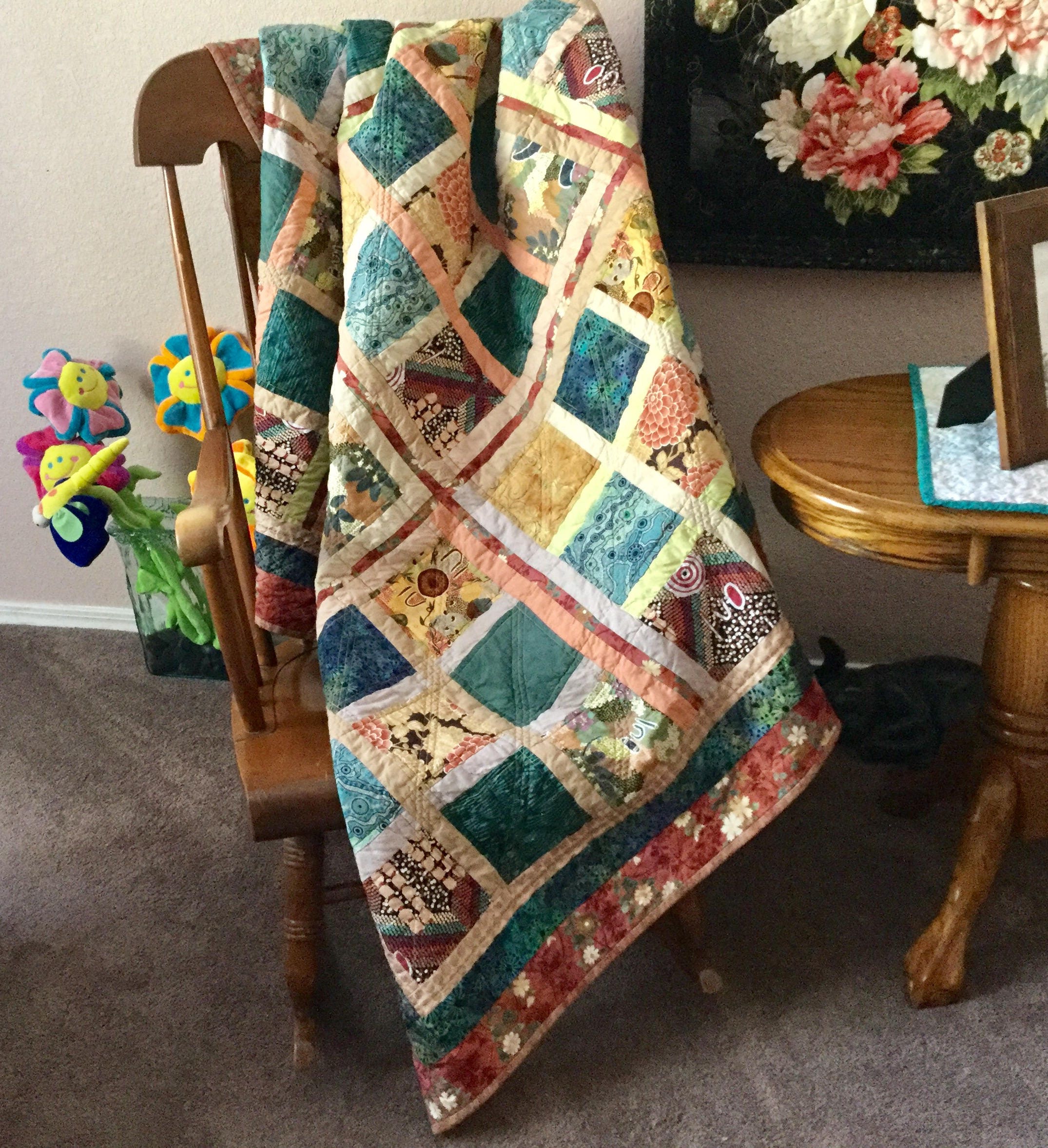 Quilted Throw Throw Size Quilt Throw Quilt Bedroom Decor