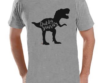 Daddysaurus Shirt - Mens Grey T-shirt - Mens Dinosaur Shirt - Dinosaur Shirt - Dino Gift For Dad - Fathers Day Gift - Dad Shirt Gift Idea