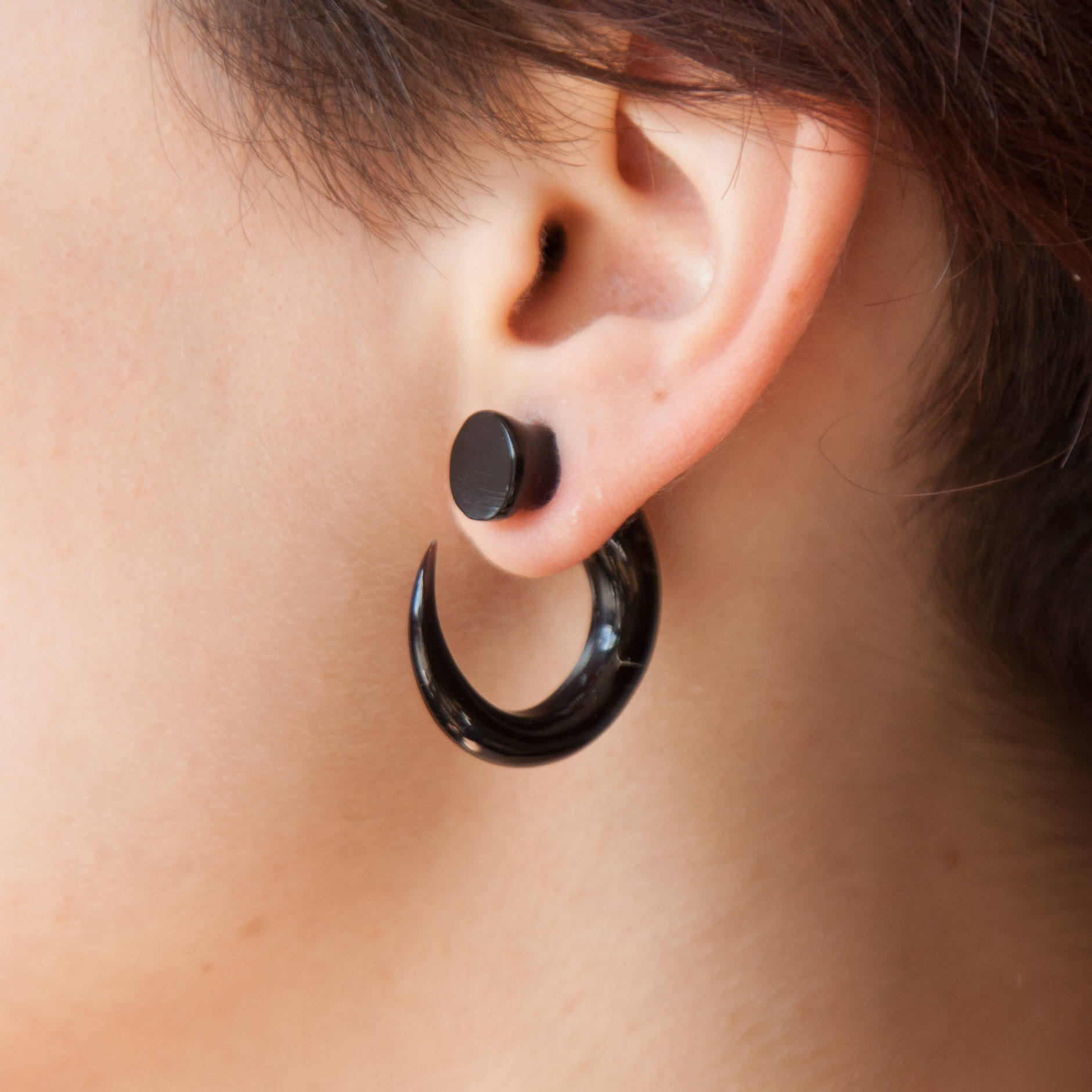 Curved Horn Ear Stretcher Organic ear stretchers Tribu