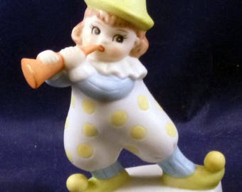 Vintage Little Girl Blowing a Horn Figurine, 1980s