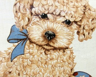 Vintage Fabric, Puppies and Kittens Fabric, Animal Print Fabric, Cranston VIP Fabric Panel, Juvenile Fabric, Kawaii Fabric, Dog & Cat Panel