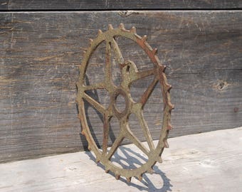 Vintage Skiptooth Bicycle Sprocket, Star Bicycle Sprocket, Vintage Bicycle Parts