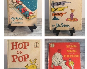 Vintage Dr. Seuss Book Lot, Hop on Pop, The King The Mice And The Cheese, Snow, Marvin K Mooney Will You Please Go Now, P.D. Eastman, Gurney