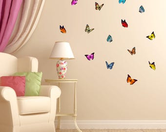 Butterfly Wall Decals ~Colorful Butterfly Girls Wall Sticker