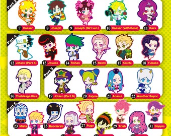 JOJO'S BIZARRE ADVENTURE Cartoon Rubber keychain ジョジョの奇妙な冒険 ラバーストラップ ( 同人 グッズ )