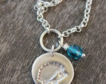 Hedgehog necklace, silver hedgehog pendant, silver hedgehog, wildlife lover gift, nature lover gift, cute hedgehog, wildlife charity