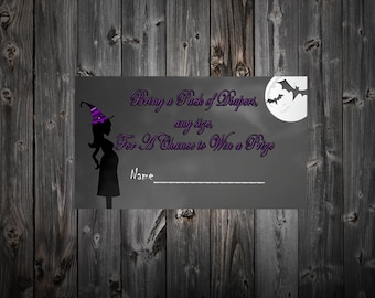 Halloween Diaper Raffle TIcket
