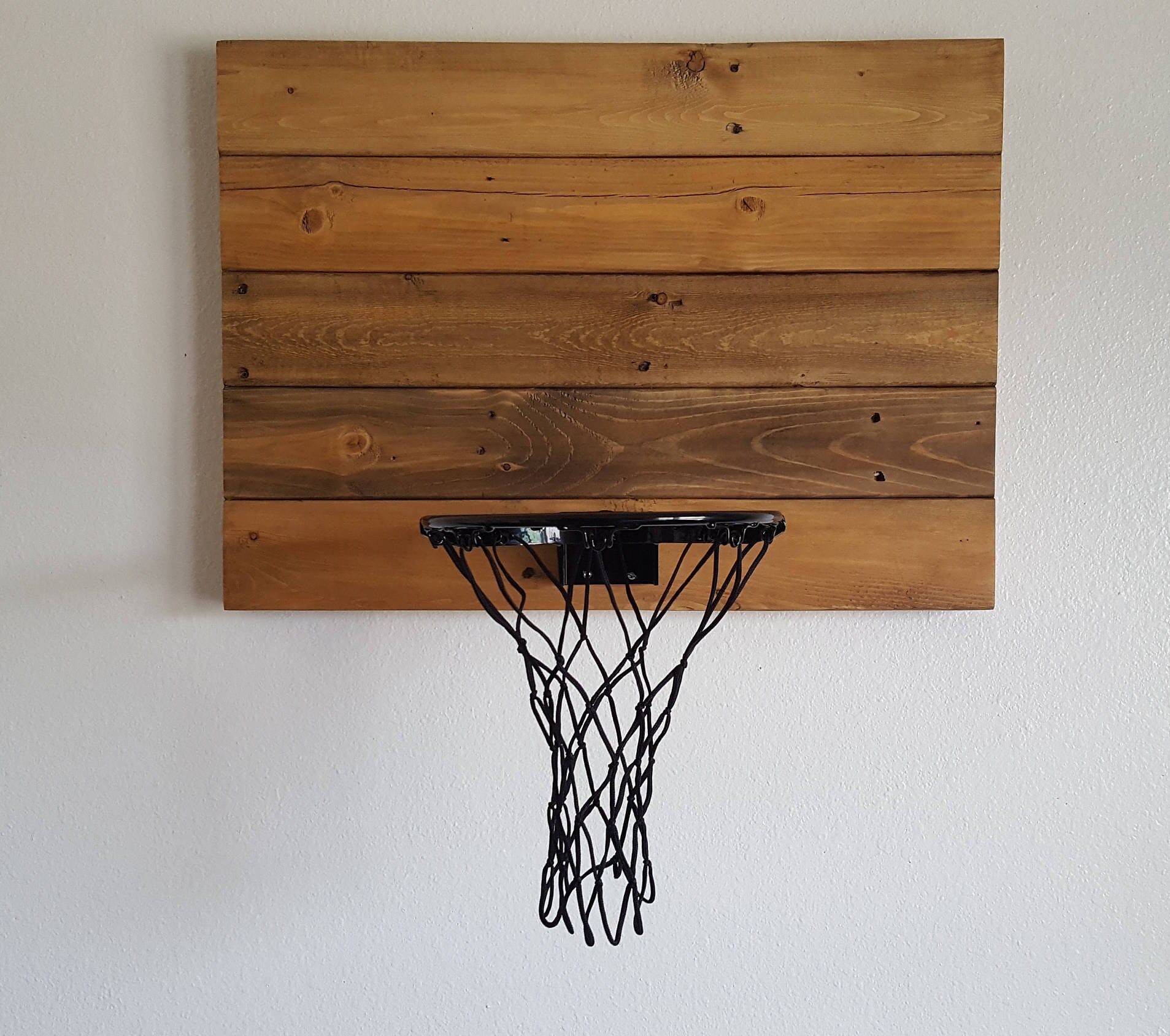 Rustic Wood Basketball Hoop. Reclaimed Wood Basketball