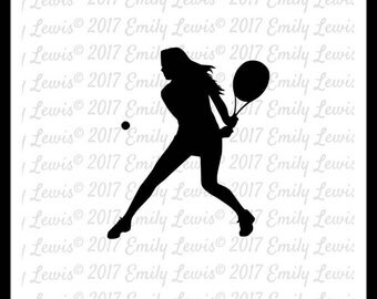 Tennis Player SVG - Tennis Wall Decals - Tennis SVGs - Tennis svg - Tennis cut files - sports decals - sports svg - athlete svgs