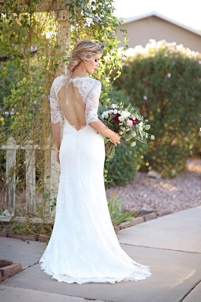 Best Keyhole Back Lace Wedding Dress of the decade Learn more here 