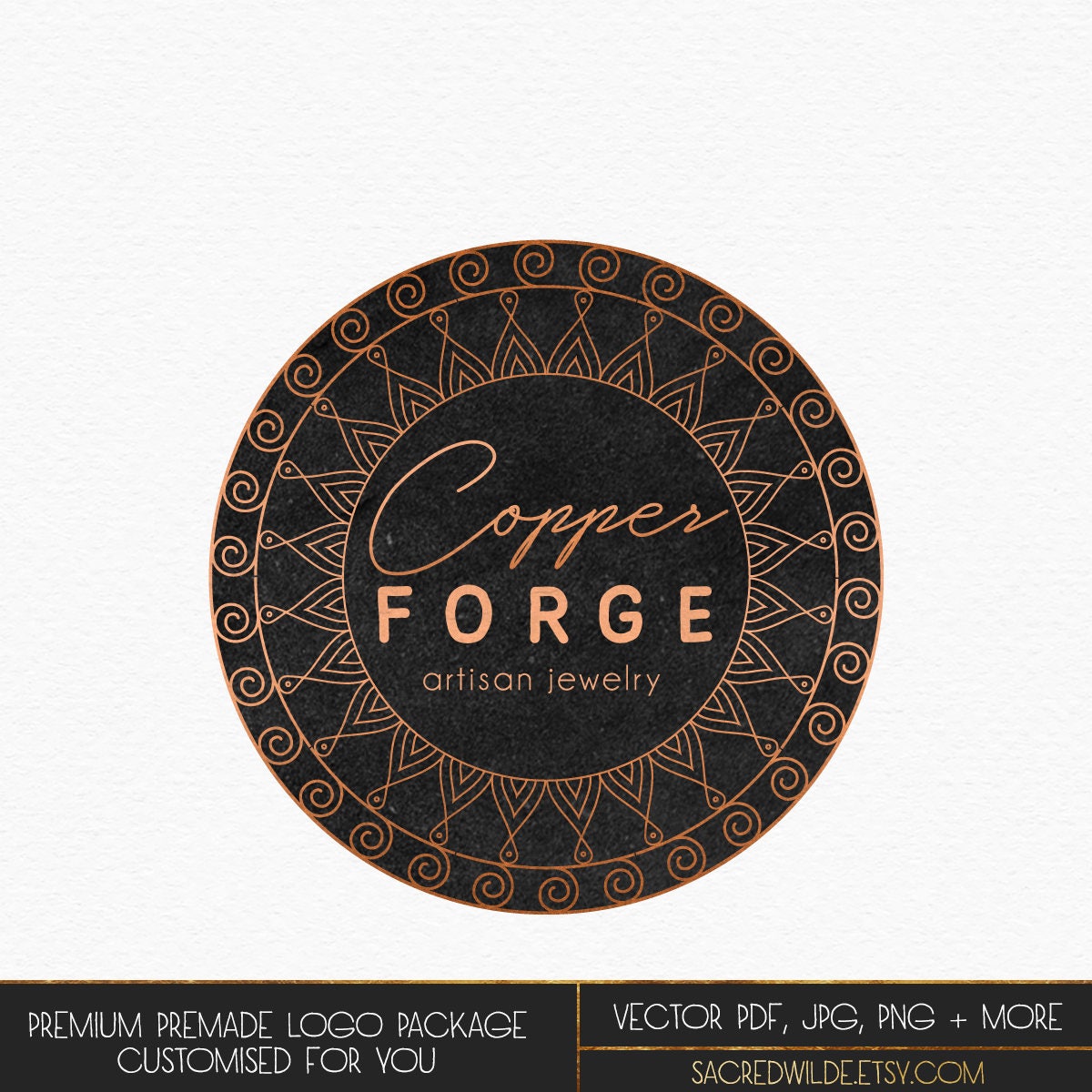Black and Copper Logo Copper and Black Logo Circle Logo