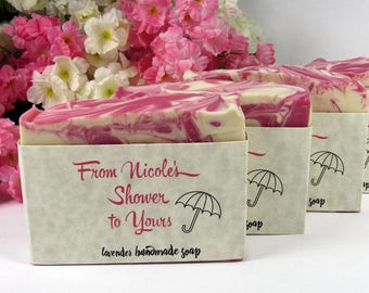 Soap Shower Favors - Baby Shower Favor - Bridal Shower Soap - Customized - From My Shower to Yours - Goat Milk Soap, Vegan Soap - Wedding