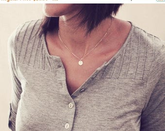 ON SALE Tiny 14K Gold Initial Necklace / Dainty Initial Necklace / Delicate Small Gold or Silver Initial Necklace / Personalized Letter Char