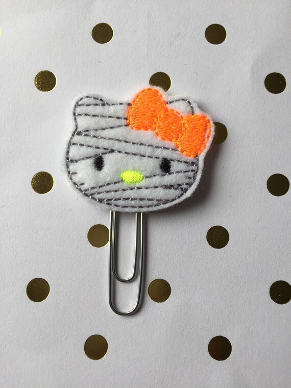 Mummy Kitty planner Clip/Planner Clip/Bookmark. Holiday Planner Clip. Halloween planner clip. Mummy planner clip. Kitty planner clip