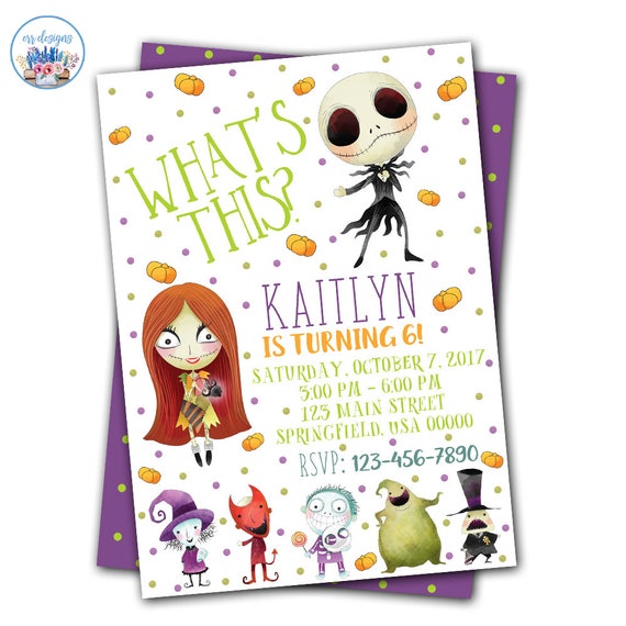 Nightmare Before Christmas Invitations Nightmare Before