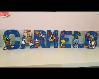 Space jam paper mache letter (Price PER LETTER)