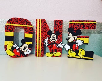 mickey mouse letters etsy