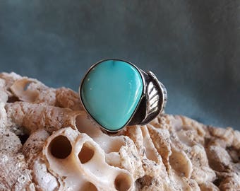 Sterling silver native American turquoise ring