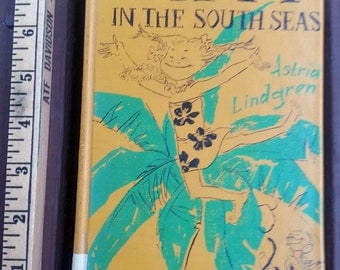 Pippi in the South Seas, vintage children's book, 1959
