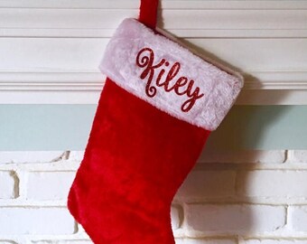 ON SALE Personalized Christmas Stocking, Custom Stocking, Pet Stocking, Monogram Stocking. Get before christmas~!